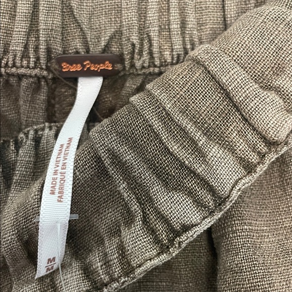 NWT Free People Day’s End Linen Blend Pull On Pants Chocolate Gelato Brown - Picture 8 of 11
